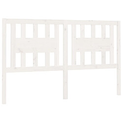 Maison Chic Tête de lit moderne pour chambre - Décoration de lit Blanc 141x4x100 cm Bois massif de pin -MN58995