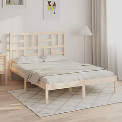 Maison Chic Lit Moderne Chambre - Cadre/structure de lit pour adulte Bois de pin massif 140x190 cm -MN31514