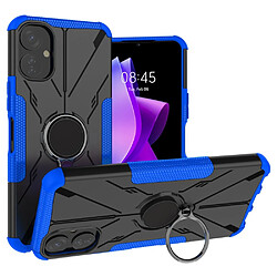 Coque en TPU anti-rayures, anti-chocs avec béquille pour votre Tecno Spark 9T 4G - bleu