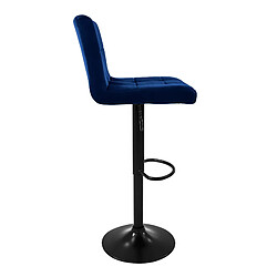 Avis ML-Design Lot de 6 tabourets de bar rembourrées en velours bleu chaise réglable en hauteur