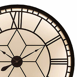 Mes Horloge ronde décor étoile 100 cm noir et beige