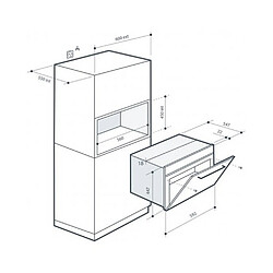 Micro-ondes encastrable 401l 1000w anthracite - dke7335a - DE DIETRICH