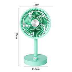 (Vert) Recharge Électrique Usb Ventilateur De Conception De Bureau Portable Et Rechargeable Refroidissement D'Été