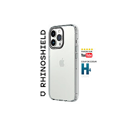 RHINOSHIELD Clear compatible avec [iPhone 15 Pro] Résiste au jaunissement, haute transparence, coque de protection personnalisable Clear - Noir