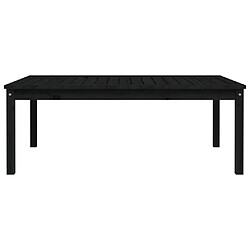 Maison Chic Table de jardin | Table d'extérieur noir 121x82,5x45 cm bois massif de pin -GKD43726 pas cher