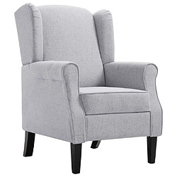 Avis Helloshop26 Fauteuil chaise siège lounge design club sofa salon gris clair tissu 1102203/3