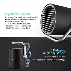 AUGIENB Mini Ventilateur USB Portable avec Lames jumelles Turbo NOIR