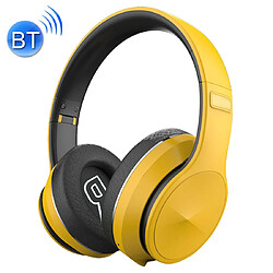 Yonis Casque Audio Bluetooth Sans Fil Casque Audio Sans Fil Bluetooth V5.0 Batterie Longue Durée FM Micro SD Jaune YONIS