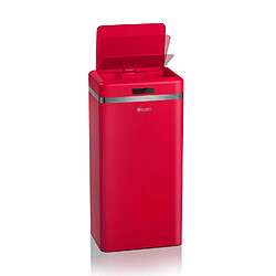 Retro Poubelle à Ouverture Automatique avec Capteur, Métal, 45 Litres, Vintage, , Rouge, SWAN, SWKA4500RN