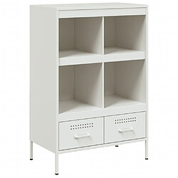 vidaXL Buffet haut blanc 68x39x101,5 cm acier