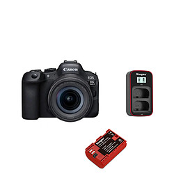 Canon EOS R6 Mark II Kit RF 24-105mm STM+Kingma 2400mAh Battery (Canon LP-E6NH)+Kingma LCD Dual USB charger(for Canon LP-E6NH)