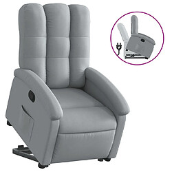 vidaXL Fauteuil inclinable Gris clair Tissu