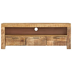 Maison Chic Meuble TV scandinave - Banc TV pour salon 110x30x40 cm Bois de manguier brut -MN25182