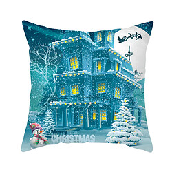 P136 4PCS 45 * 45cm Christmas Snowman Motif Taie d'oreiller Maison de vacances Décoration Couverture Canapé Coussin Coussin Chambre à la Chambre Taie d'oreiller