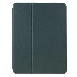 Etui en PU X-LEVEL texture litchi, fonction d'éveil/veille automatique avec porte-stylo vert foncé pour votre iPad Pro 11-pouces (2021)/(2020)/(2018)/Air (2020)