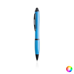 Totalcadeau Stylo bleu à plaque tournante avec stylet tactile - Stylo a encre bleu design Couleur - Bleu clair pas cher