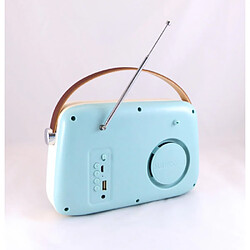 Avis Inovalley Radio vintage portative Bluetooth bleue