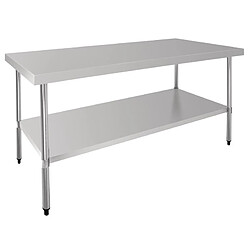 Table Inox Professionnelle Centrale Gamme 900 - Etagère - Vogue