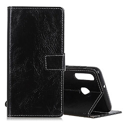 Wewoo Housse Coque en cuir à rabat horizontal Texture rétro Crazy Horse pour Galaxy M30 / A40Savec supportfentes cartes et cadre photo Noir