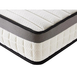 Avis Vente-Unique Ensemble 90 x 190 cm sommier coffre naturel clair + matelas mousse mémoire de forme ép.19cm - ORTHOMEMORY de DREAMEA