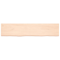 Avis vidaXL Étagère murale 180x40x(2-6) cm bois de chêne massif non traité