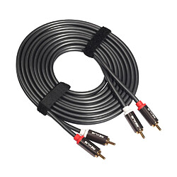 Câble audio 2RCA à 2RCA mâle à mâle pour amplificateur de home cinéma DVD TV 5m