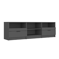 vidaXL Meuble TV noir 150x33,5x45 cm bois d'ingénierie