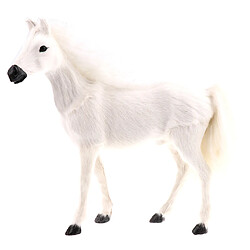 simulation peluche cheval en peluche animal peluche décor à la maison ornement blanc