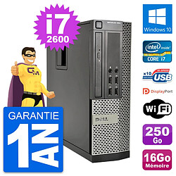 PC Dell OptiPlex 990 SFF Intel i7-2600 RAM 16Go Disque Dur 250Go Windows 10 Wifi - Occasion