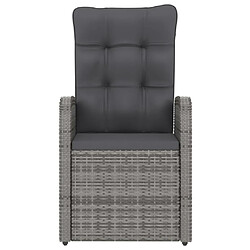 Avis vidaXL Salon de jardin 7 pcs avec coussins Résine tressée Gris