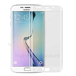 Htdmobiles Film de protection vitre verre trempé incurvé intégral pour Samsung G925F Galaxy S6 Edge - BLANC