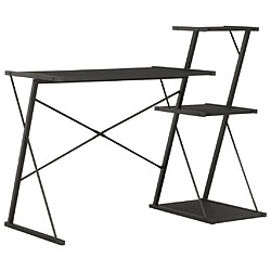 vidaXL Bureau avec étagère Noir 116x50x93 cm