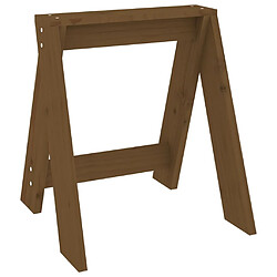 Avis vidaXL Tabourets lot de 2 marron miel 40x40x45 cm bois massif de pin