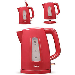 Acheter Livoo Cafetière électrique Machine à café 1L25 ROUGE 800W + Grille-pain 750W INOX 2 fentes + Bouilloire électrique ROUGE 1.7L 2200W