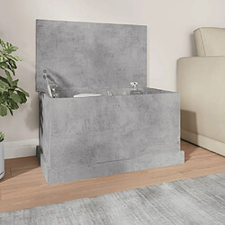 vidaXL Boîte de rangement gris béton 70x40x38 cm bois d'ingénierie