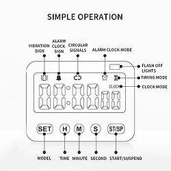 Acheter Universal Minuteur de cuisine multifonctionnel, alarme silencieuse de cuisson numérique, flash vibrant, horloge à rebours, articles de cuisine domestique |