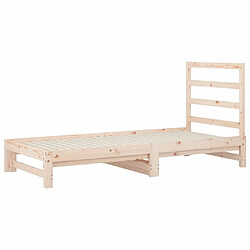 Acheter Maison Chic Lit d'appoint 2x(90x200)cm,Lit coulissant Lit de repos Bois de pin massif -GKD52422