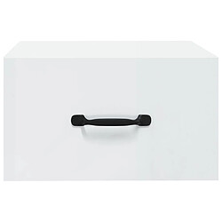 Maison Chic Table de chevet murale,Table de nuit Blanc brillant 35x35x20 cm -MN37240 pas cher