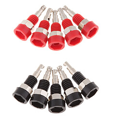 Acheter 10pcs 2mm Prise Banane Prise Reliant Post Connecteur Jack 30V ~ 60V Rouge + Noir