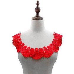 Wewoo Lait rouge soie dentelle brodé collier creux faux col accessoires de vêtements de bricolagetaille environ 32 x 26 cm