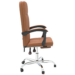 Avis vidaXL Fauteuil inclinable de bureau Marron Similicuir