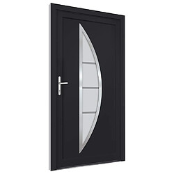 Avis vidaXL Porte d'entrée anthracite 98x200 cm PVC