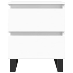 Acheter vidaXL Tables de chevet 2 pcs blanc 40x35x50 cm bois d’ingénierie