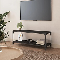 vidaXL Meuble TV Noir 100x33x41 cm Bois d'ingénierie et acier