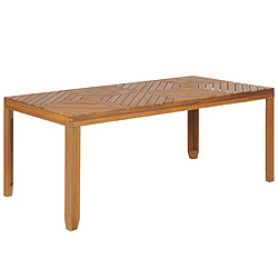 Beliani Table de jardin Bois clair BARATTI