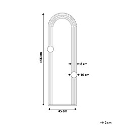 Avis Beliani Miroir AJAIN 45 cm 146 cm Métal Noir