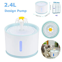 Universal Fontaine automatique pour chats 2.4L LED Alimentation électrique silencieuse pour eau USB pour animaux domestiques Boisson pour animaux domestiques Chats et chiens | Fournitures d &'arrosage pour l &'alimentation des chats