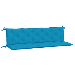 vidaXL Coussins de banc de jardin lot de 2 bleu clair tissu Oxford