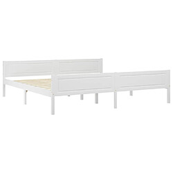 Maison Chic Lit adulte - Lit simple Cadre de lit,Structure du lit Contemporain Bois de pin massif Blanc 200x200 cm -MN86988