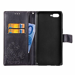 Acheter Wewoo Coque Housse en cuir motif fleurs imprimées Lucky Clover pour OPPO A5, avec fentes porte-cartes & porte-monnaie & dragonne noir